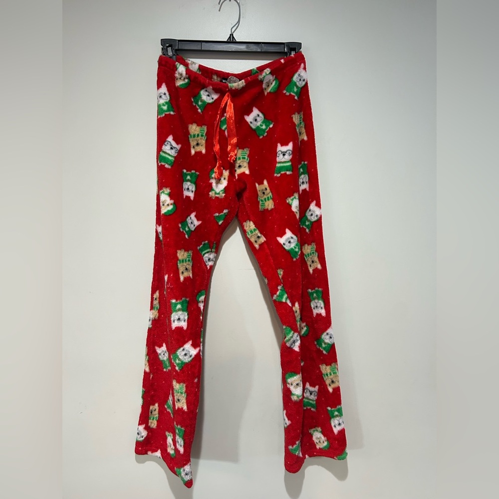 Cozy Red Kids Pajama Bottoms with Holiday Print